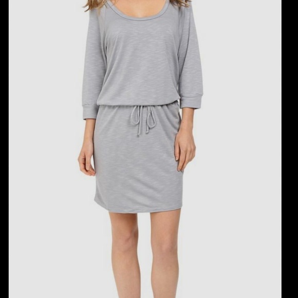 Lanston REVOLVE Casual T-Shirt Dress Drawstring Waist Size XS NEW Dark Pink - Picture 8 of 11